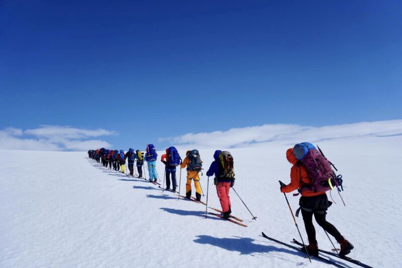 Scenic nordic ski tour